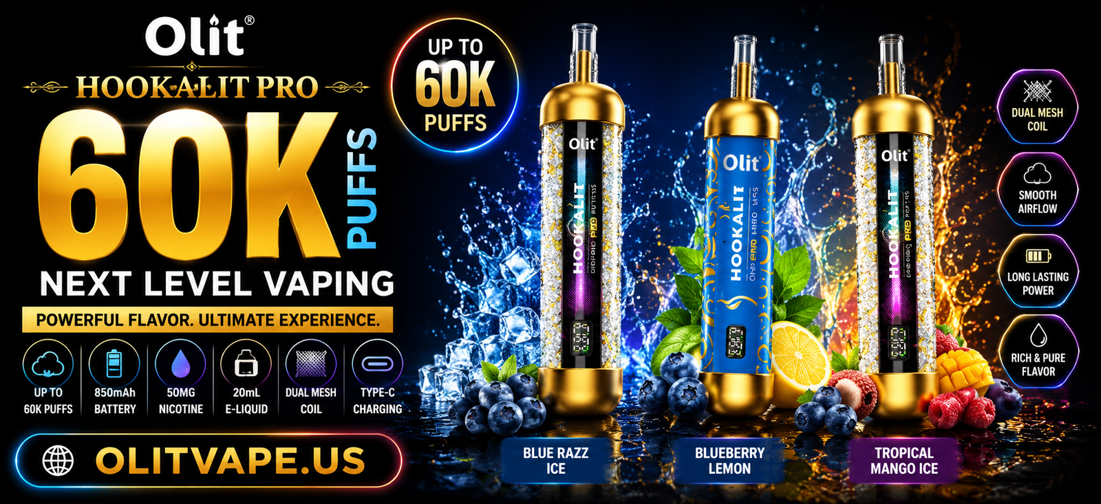 Hookalit Pro 60K Puffs